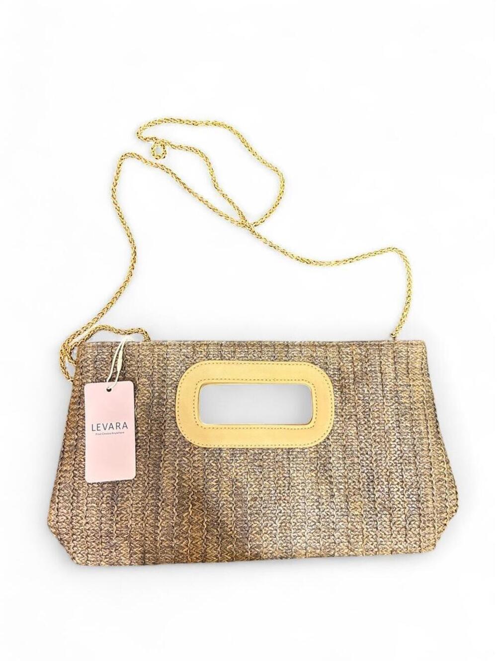 Women's Gold and Brown Bag